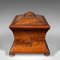 Antique English Drawing Room Tea Caddy in Flame, 1820 5