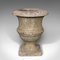 Small English Victorian Urn Planter in Weathered Marble, 1870s 5