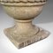 Small English Victorian Urn Planter in Weathered Marble, 1870s 9