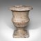 Small English Victorian Urn Planter in Weathered Marble, 1870s 3