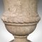 Small English Victorian Urn Planter in Weathered Marble, 1870s 8