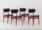 Italian Dining Chairs in Brown Skai & Wood by F.Lli Reguitti, 1950s, Set of 4 4