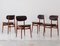 Italian Dining Chairs in Brown Skai & Wood by F.Lli Reguitti, 1950s, Set of 4 2