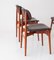 Italian Dining Chairs in Brown Skai & Wood by F.Lli Reguitti, 1950s, Set of 4 7