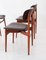 Italian Dining Chairs in Brown Skai & Wood by F.Lli Reguitti, 1950s, Set of 4 9