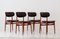 Italian Dining Chairs in Brown Skai & Wood by F.Lli Reguitti, 1950s, Set of 4 6