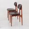 Italian Dining Chairs in Brown Skai & Wood by F.Lli Reguitti, 1950s, Set of 4, Image 8