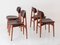 Italienische Esszimmerstühle aus Braunem Skai & Holz von F.Lli Reguitti, 1950er, 4er Set 5