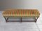 Bedroom Bench in Walnut & Striped Fabric, Image 1