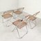 Amber Plia Folding Chairs by Giancarlo Piretti for Anonima Castelli, 1960s, Set of 4 5