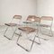 Amber Plia Folding Chairs by Giancarlo Piretti for Anonima Castelli, 1960s, Set of 4, Image 4