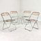 Amber Plia Folding Chairs by Giancarlo Piretti for Anonima Castelli, 1960s, Set of 4 1