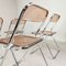 Amber Plia Folding Chairs by Giancarlo Piretti for Anonima Castelli, 1960s, Set of 4 7