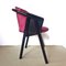 Vintage Armchairs in Black Lacquered Wood & Leather from Verga & Pozzi, 1980s, Set of 4 5