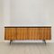 Mid-Century Italian Sideboard in Ash and Black Lacquered Wood, 1950s 1