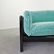 Vintage Sofa in Green Velvet and Lucid Black Lacquered Wood by Dino Gavina for Studio Simon, 1970s 9