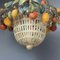 Italian Metal Fruit Basket Pendant Lamp attributed to Lucienne Monique, 1960s 4