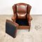 Vintage Muylaert Wingback Armchair in Sheep Leather 8