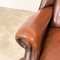 Vintage Chesterfield Wingback Armchairs in Dark Brown Leather, Set of 2, Image 10