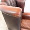 Vintage Rustic Chesterfield Wingback Armchair in Dark Brown Leather 3
