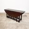 Antique Drop Leaf Dining Table in Dark Brown Oak 6