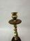 Large Vintage Brass Candlestick with Wooden Details, 1930s 4