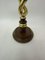 Large Vintage Brass Candlestick with Wooden Details, 1930s, Image 3