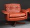 Vintage Danish Sofa Set in Cognac Leather by Skipper, Set of 2 9