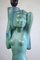 Egyptian Revival Crackle Glaze Ceramic Table Lamp in Turquoise, Image 7