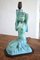 Egyptian Revival Crackle Glaze Ceramic Table Lamp in Turquoise 3