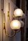 Lampade da parete in ottone e vetro di Luigi Caccia Dominioni per Azucena, anni '50, set di 4, Immagine 9