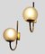Brass and Glass Wall Lamps by Luigi Caccia Dominioni for Azucena, 1950s, Set of 4, Image 7