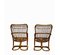 Rattan and Bamboo Armachairs attributed to Tito Agnoli, Set of 2 5