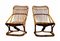 Tito Agnoli zugeschriebene Rattan & Bambus Sessel, 2er Set 2