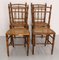 Vintage French Napoleon III Caned Beech Chairs, 1800s, Set of 4 3