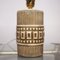 Vintage Cream and Brown Textured Pottery Lamp, 1960s, Image 9