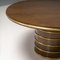 Round Oak and Brass Dining Table by Julian Chichester, Madrid, Image 4
