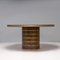 Round Oak and Brass Dining Table by Julian Chichester, Madrid 2