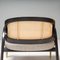 Modern Cane and Brass Armchairs & Footstool by Duistt Wormley, Set of 3 11