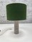 Mid-Century Modern Ceramic Table Lamp with Green Shade, 1960s 3