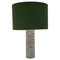 Mid-Century Modern Ceramic Table Lamp with Green Shade, 1960s, Image 1