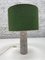 Mid-Century Modern Ceramic Table Lamp with Green Shade, 1960s, Image 5