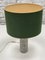 Lámpara de mesa Mid-Century moderna de cerámica con pantalla verde, años 60, Imagen 10