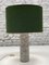 Mid-Century Modern Ceramic Table Lamp with Green Shade, 1960s, Image 2