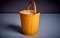 Danish Leather Paper Basket with Handle, 1960s 7