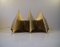 Gothic III Brass Sculptural Modernist Sconce from Lyfa, 1960s 5