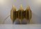 Gothic III Brass Sculptural Modernist Sconce from Lyfa, 1960s 1