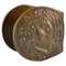 Maniglie push pull Crowned King in bronzo per ante doppie, anni '70, set di 2, Immagine 1
