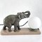 Lampada da tavolo Art Déco con elefante, anni '30, Immagine 4