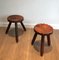 Brutalist Stools, 1950s, Set of 2 12